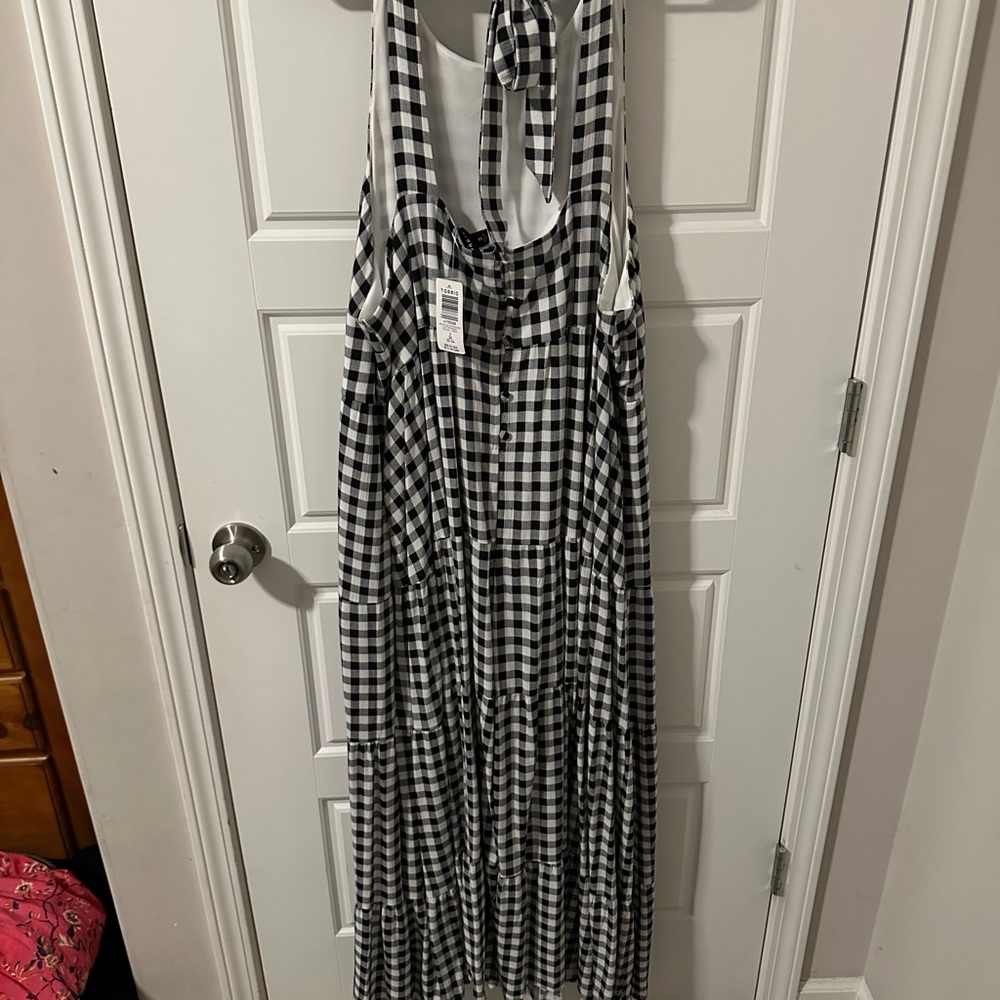 Torrid Black and White Gingham Maxi Dress - Picture 2 of 4
